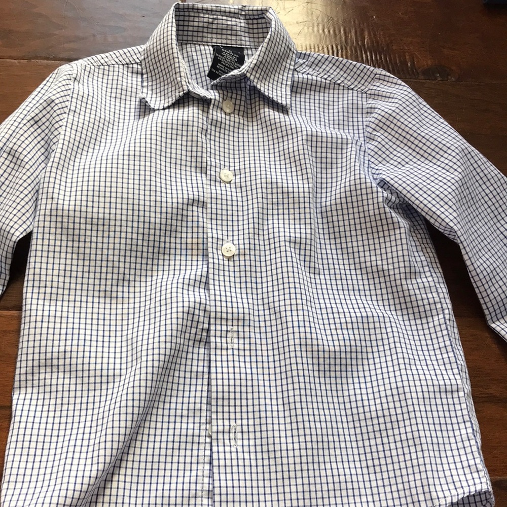 Nautical like new blue white checked button down